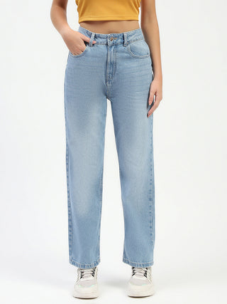 Madame Light Blue Straight Fit Jeans