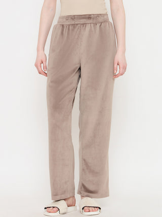 mSECRET Brown Solid Track Bottoms