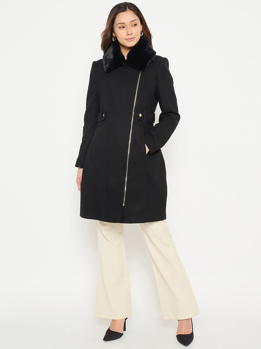 Madame Shirt Collar Long Coat color swatch