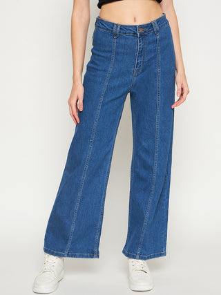 Madame Midblue Wide Leg Denim