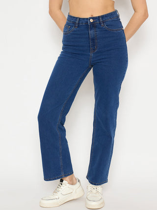 Madame Mid Blue Straight Fit Jeans