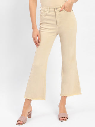 Madame Flared Fit Beige Jeans
