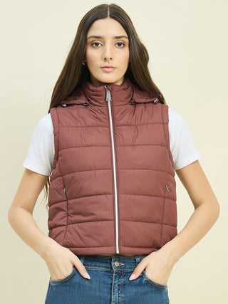 Madame Sleeveless Quilted Jacket with Hood