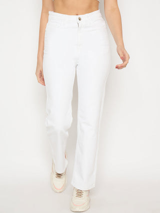 Madame White Straight Fit Jeans