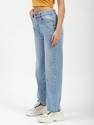 Madame Light Blue Straight Fit Jeans