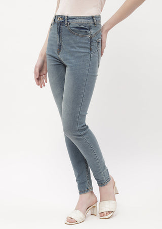 Madame Mid Rise Mid Blue Skinny Fit Jeans