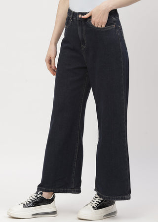 Madame High Rise Carbon Blue Wide Leg Jeans