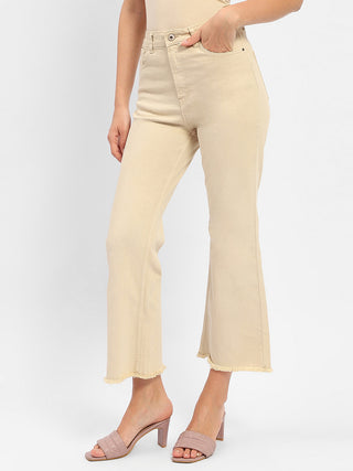 Madame Flared Fit Beige Jeans