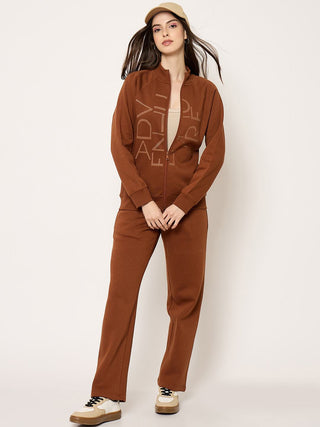 mSECRET Brown Fleece Track bottoms