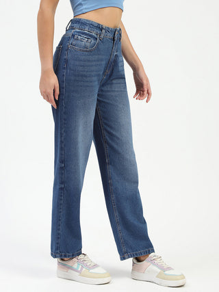 Madame Blue Straight Fit Jeans