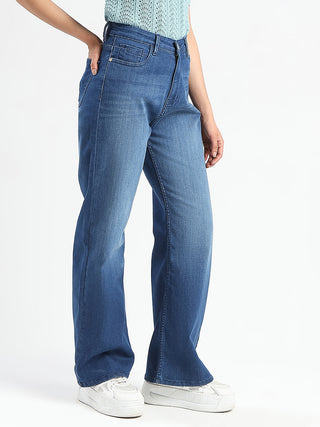 Madame Stone Wash Wide Leg Dark Blue Jeans