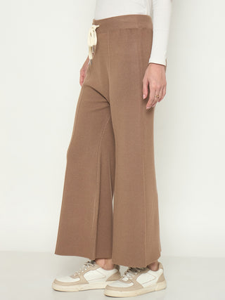Madame Wide Leg Fawn Wool Bottoms