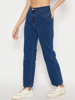 Madame Mid Blue Straight Fit Jeans