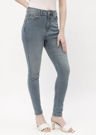 Madame Mid Rise Mid Blue Skinny Fit Jeans