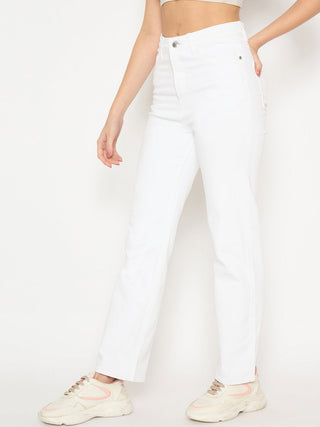 Madame White Straight Fit Jeans