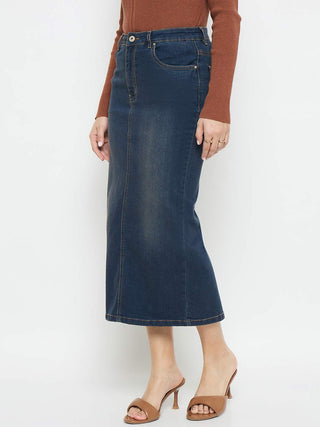 Madame Midnight Blue Denim Skirt