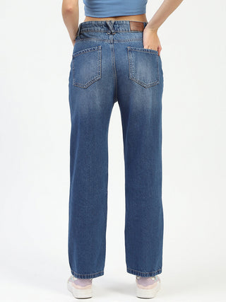 Madame Blue Straight Fit Jeans