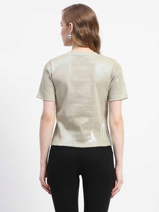 Madame Green Crew Neck Cotton T-shirt