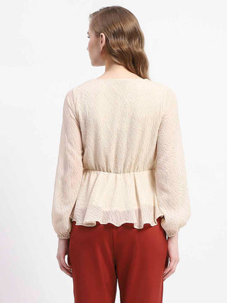 Madame Beige Empire Waist Top