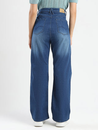 Madame Stone Wash Wide Leg Dark Blue Jeans