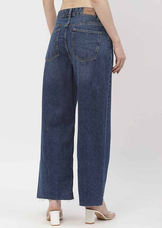 Madame Low Rise Mid Blue Straight Jeans