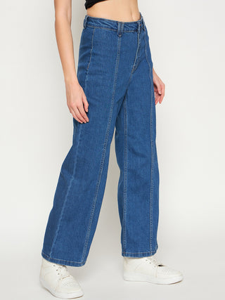 Madame Midblue Wide Leg Denim