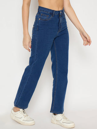Madame Mid Blue Straight Fit Jeans