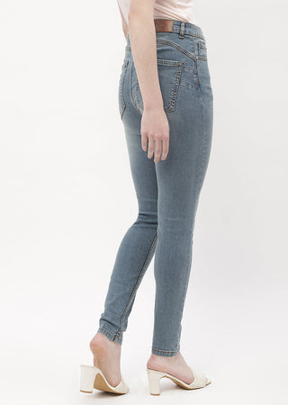 Madame Mid Rise Mid Blue Skinny Fit Jeans