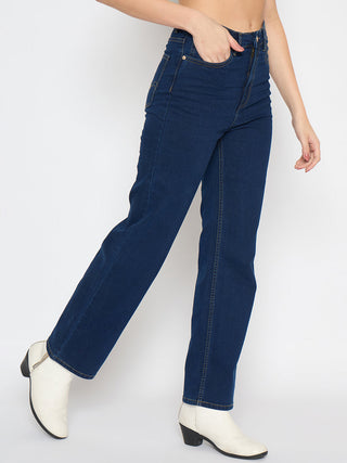 Madame Straight Fit Dark Blue Jeans