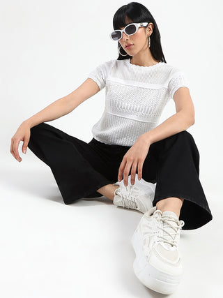 Madame Stone Wash Wide Leg Black Jeans