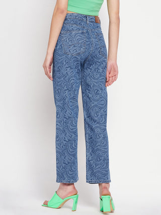 Madame Blue Printed Denim
