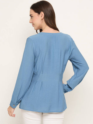 Madame Rayon Blend V-Neck Top