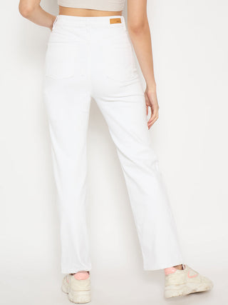 Madame White Straight Fit Jeans