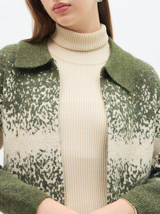 Madame Olive Green Bodycon Sweater and Shrug