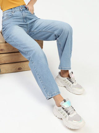 Madame Light Blue Straight Fit Jeans