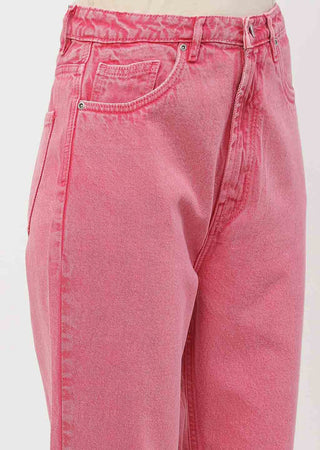 Madame Mid Rise Pink Mom Fit Jeans
