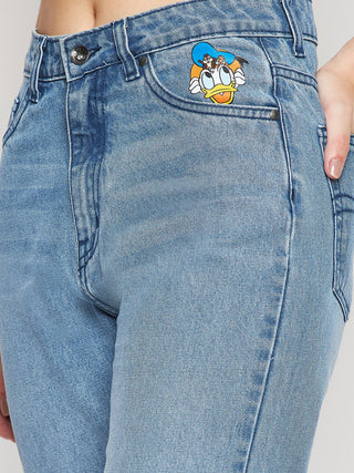 Madame Disney Print Blue Denim