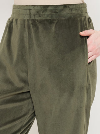 mSECRET Olive Green Winter Track Bottoms