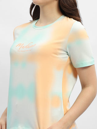Madame Tie-Dye Orange Cotton T-Shirt
