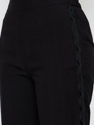 Madame Rayon Lace Black Co-ord Set