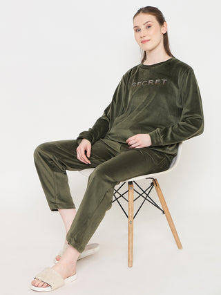 mSECRET Olive Green Winter Track Bottoms